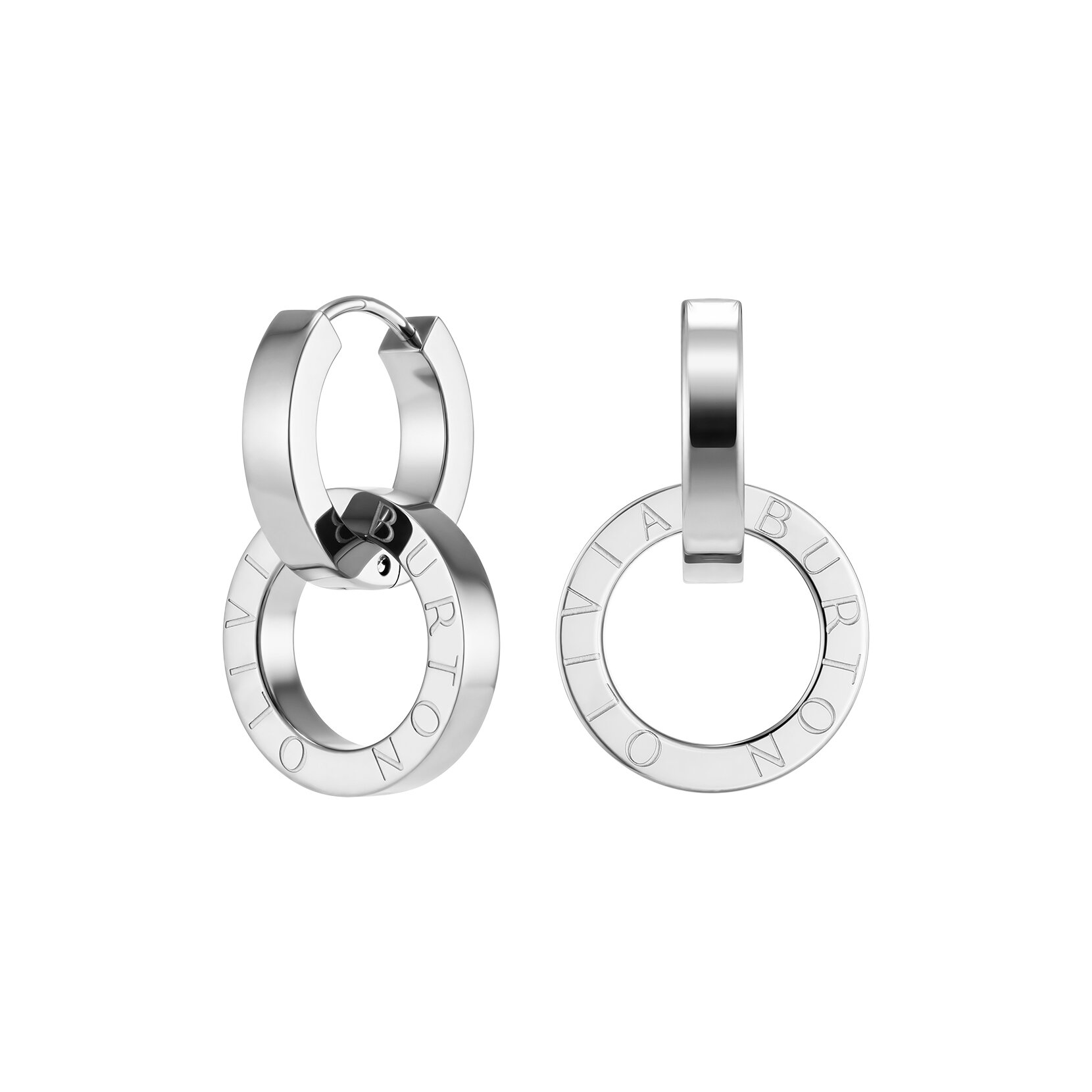 Créoles Nid d'Abeille Toggle Argent