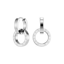 Créoles Nid d'Abeille Toggle Argent
