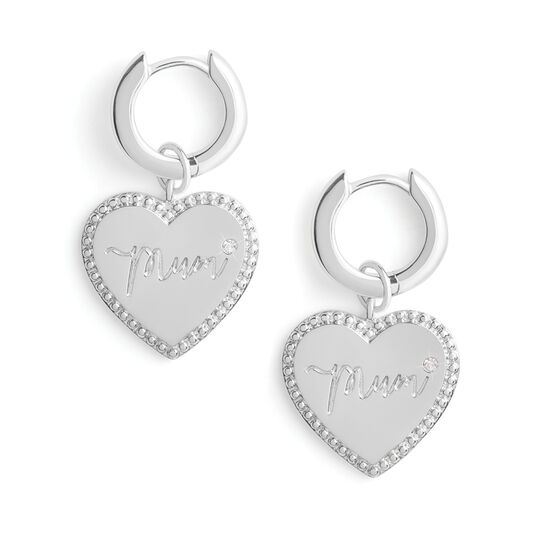 Made for Mum Huggie Hoops Silver