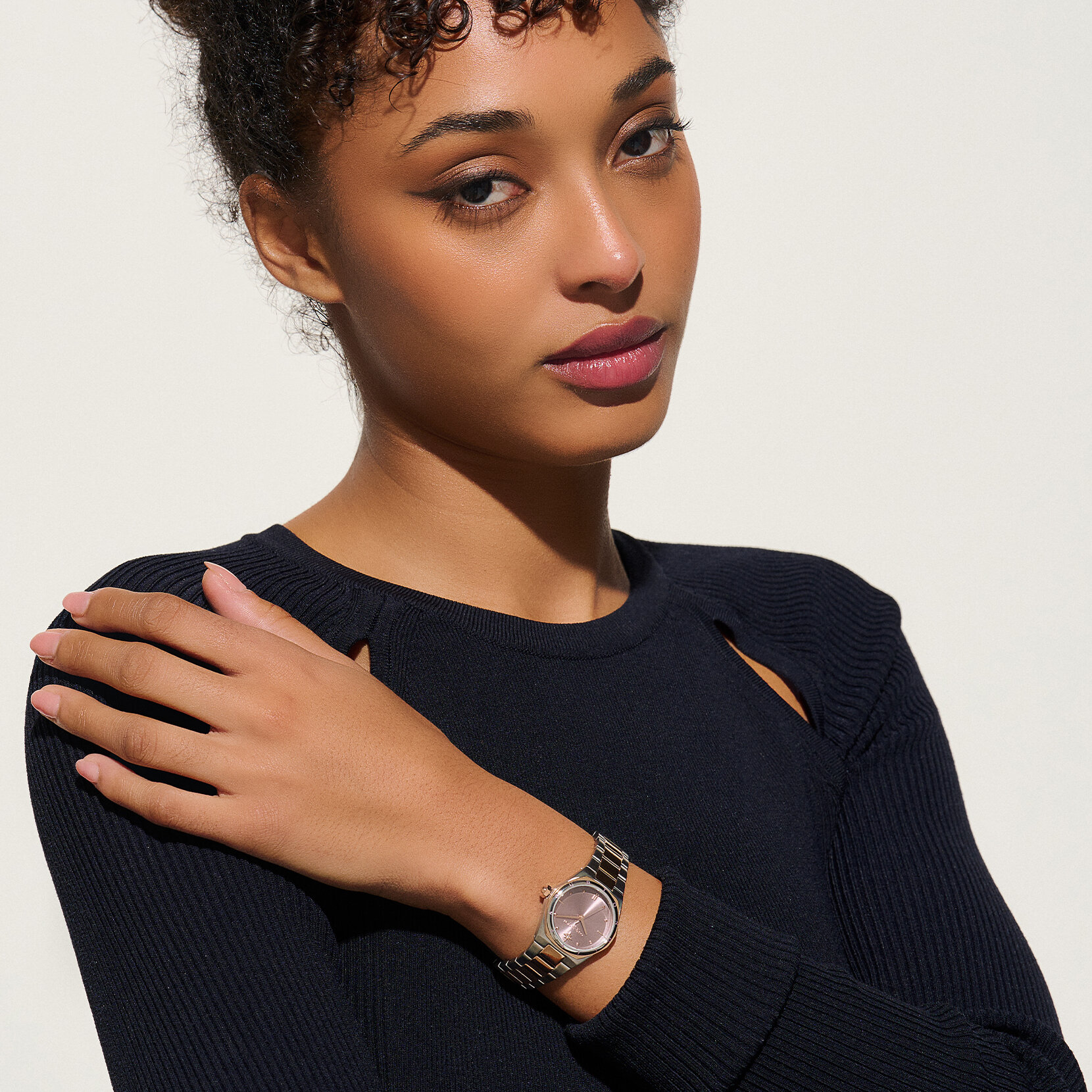 28mm Mini Hexa Mauve & Two Tone Bracelet Watch