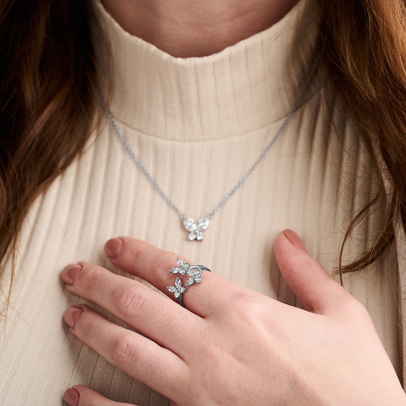 Bague Sparkle Butterfly Marquise Butterfly Statement argent