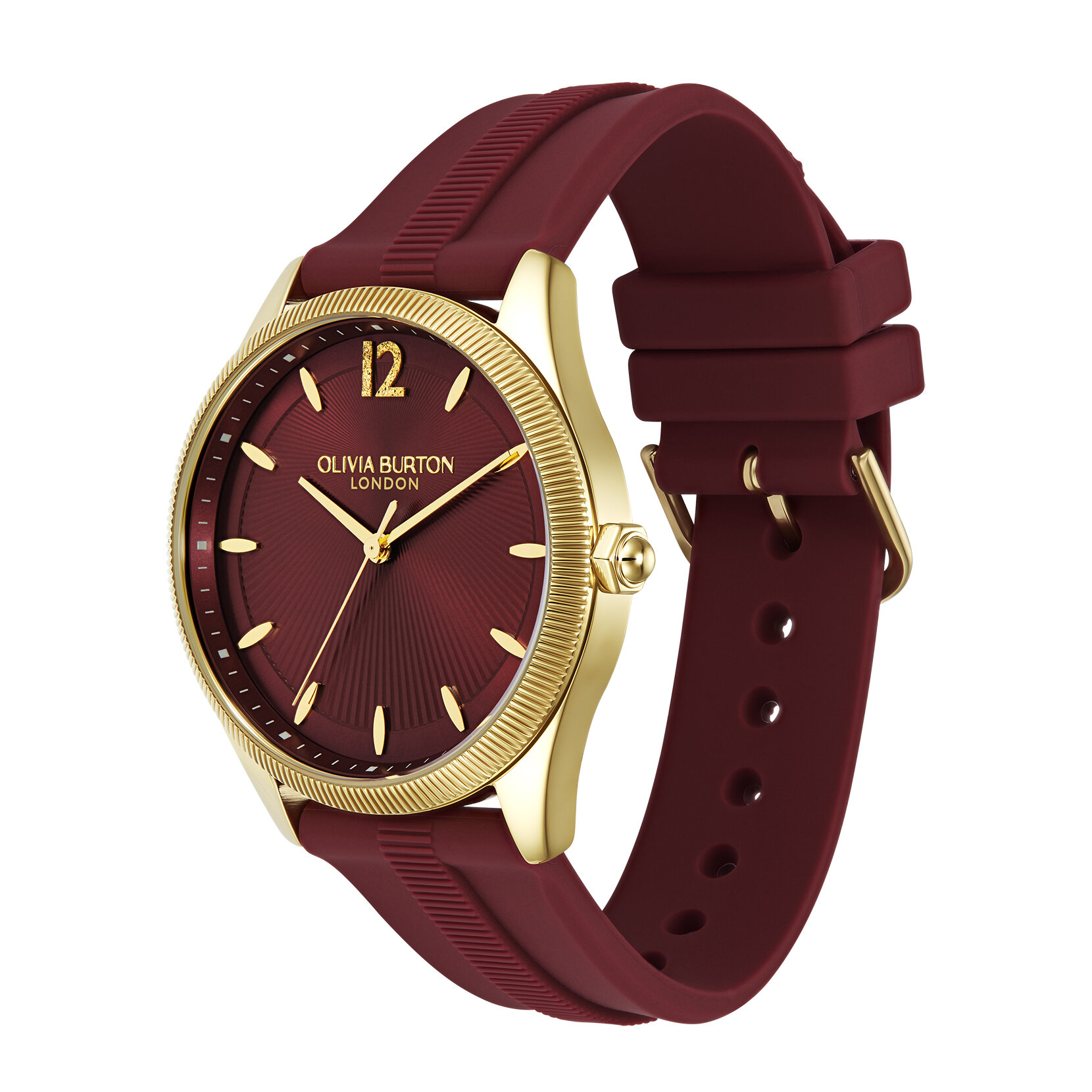Bracelet de Montre Radiate 38mm en silicone Or & Canneberge