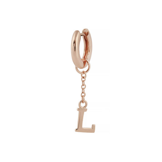 L Huggie Charm Rose Gold