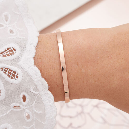 Engravables Drop Bar Bracelet Rose Gold