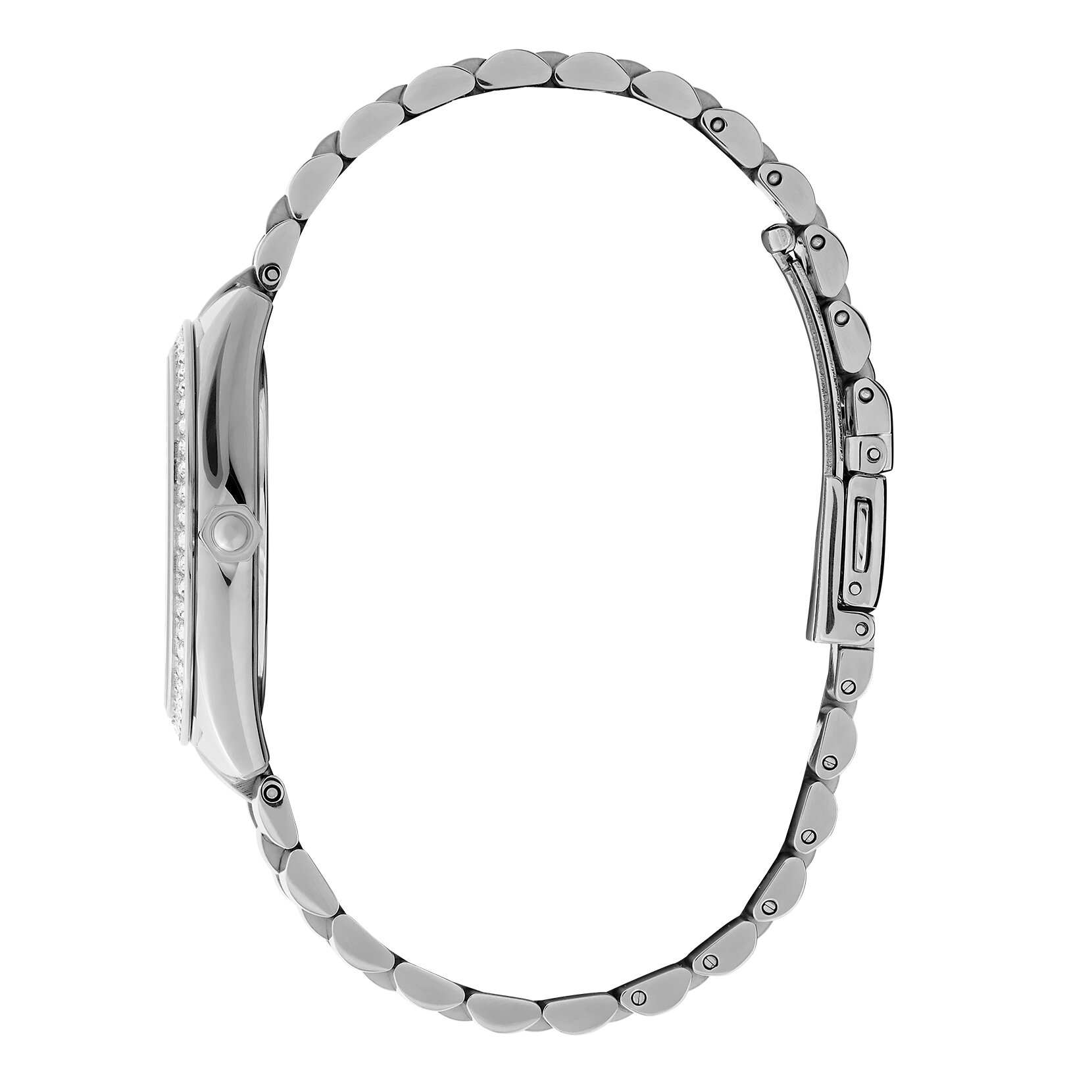 Montre Bejewelled Rose Pâle & Bracelet Argent 34 mm