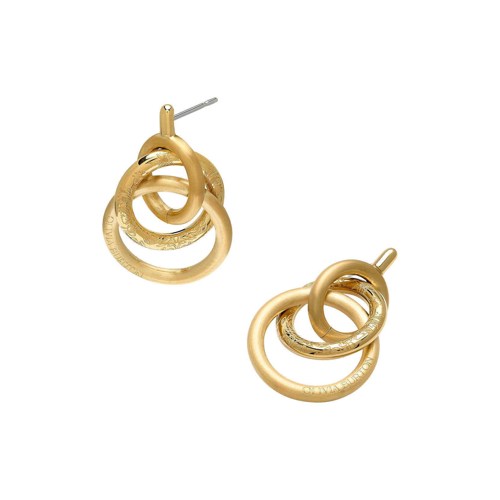 Boucles d'Oreilles Entrelacées Plaqué Or