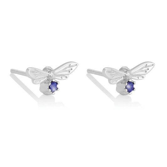 Celebration Stones Celebration Bee Studs Silver & Lapis (September)