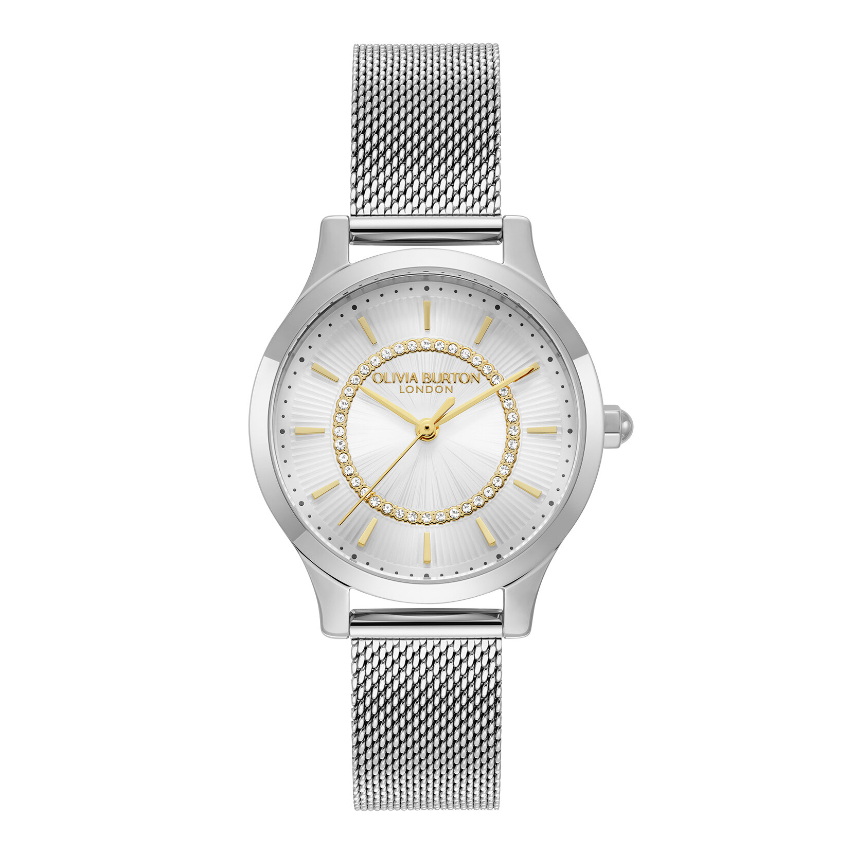 Montre Wonderlust 30mm Blanc & Maille Argent