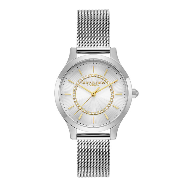 30mm Wonderlust White & Silver Mesh Watch