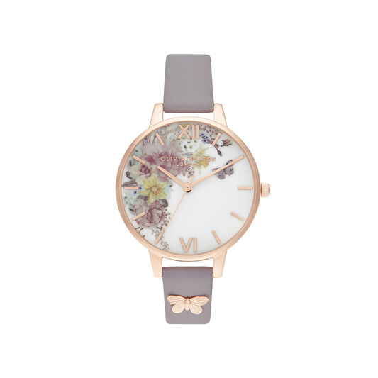 Enchanted Garden Demi Grey Lilac & Rose Gold