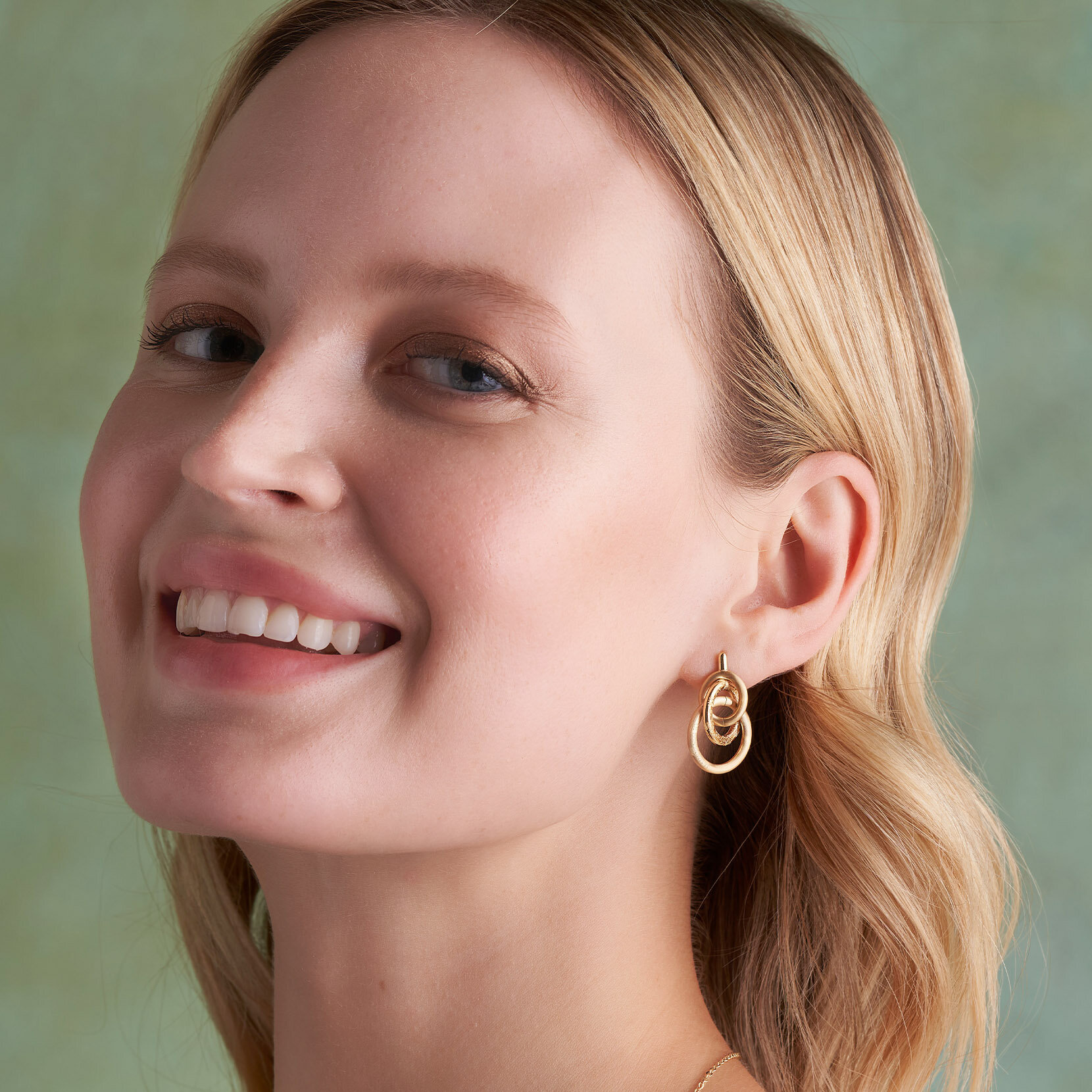 Boucles d'Oreilles Entrelacées Plaqué Or
