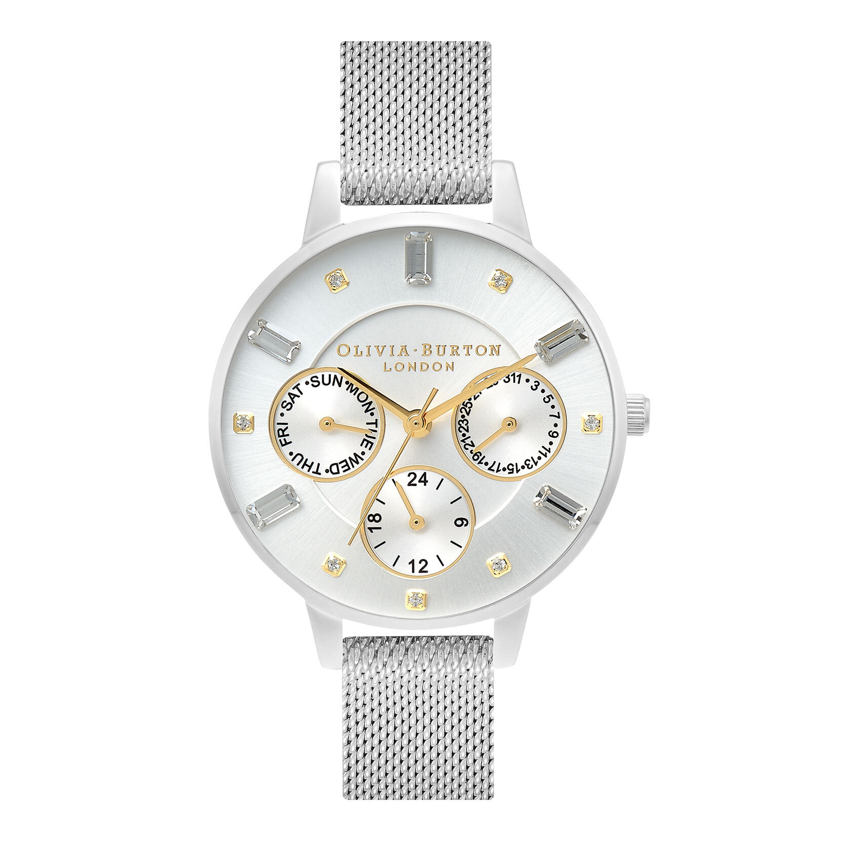34mm Silver Mesh Watch