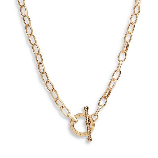 Bejewelled Classics Gold Tbar Necklace
