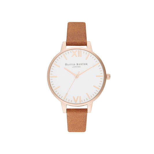 Ladies Timeless Honey Tan Pale Rose Gold Olivia Burton London