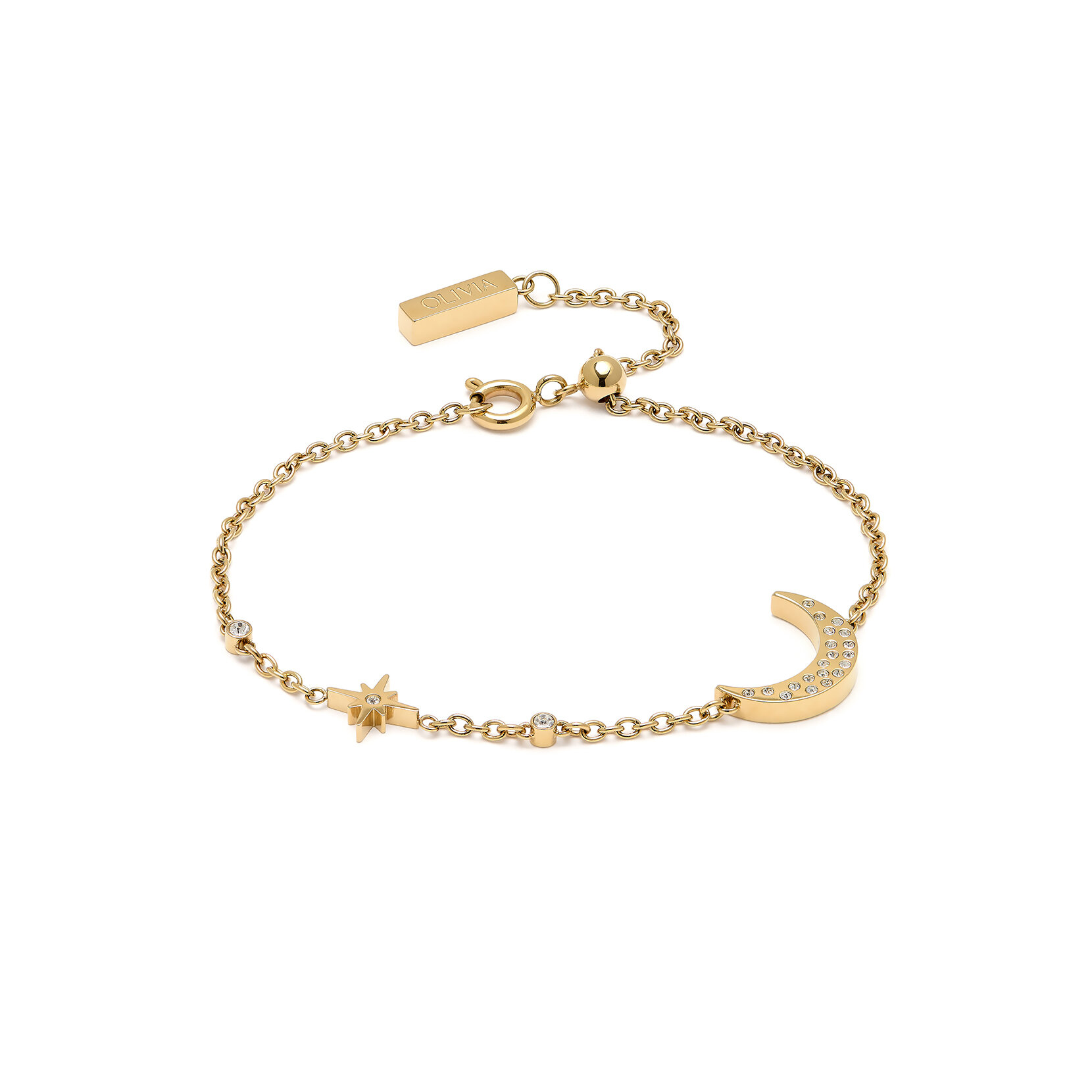North Star & Moon Gold Bracelet