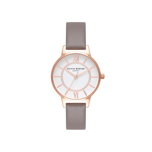 Wonderland Grey & Rose Gold Watch