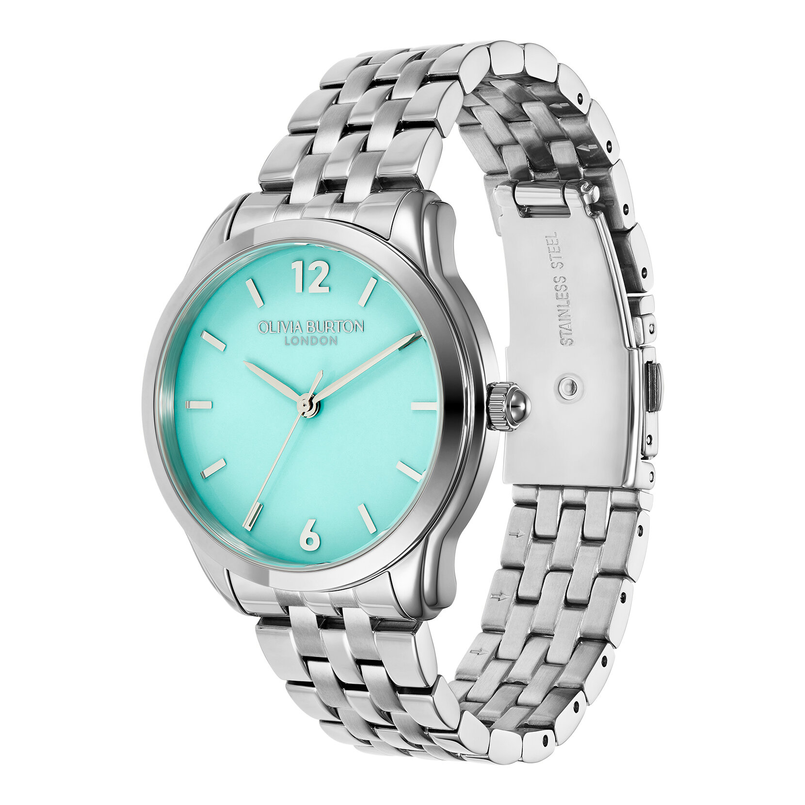 36mm Starlight Color Turquoise & Silver Bracelet Watch