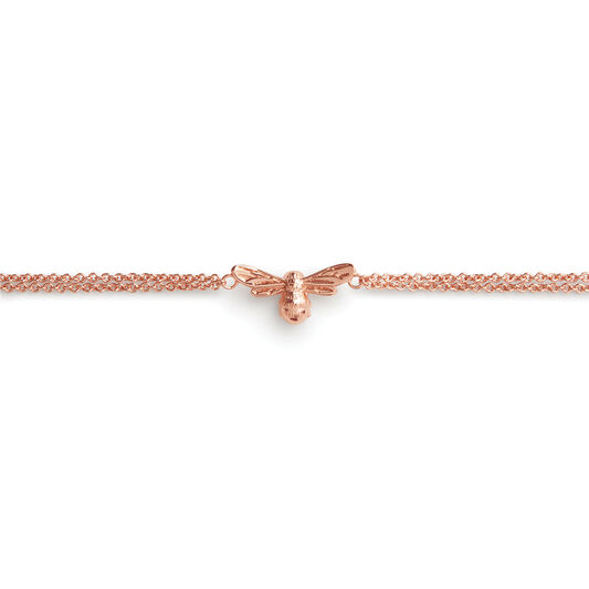 Lucky Bee Chain Bracelet Rose Gold