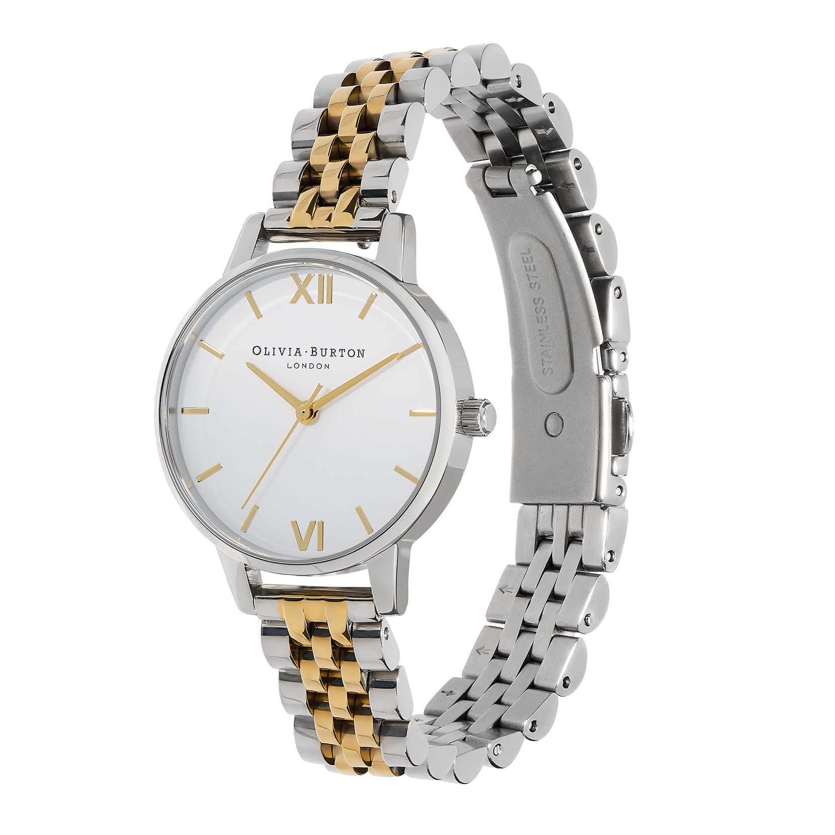 Gold and silver strap watch clearance