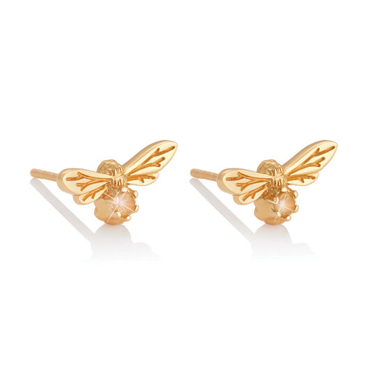 Celebration Stones Celebration Bee Studs Gold & Citrine (November)