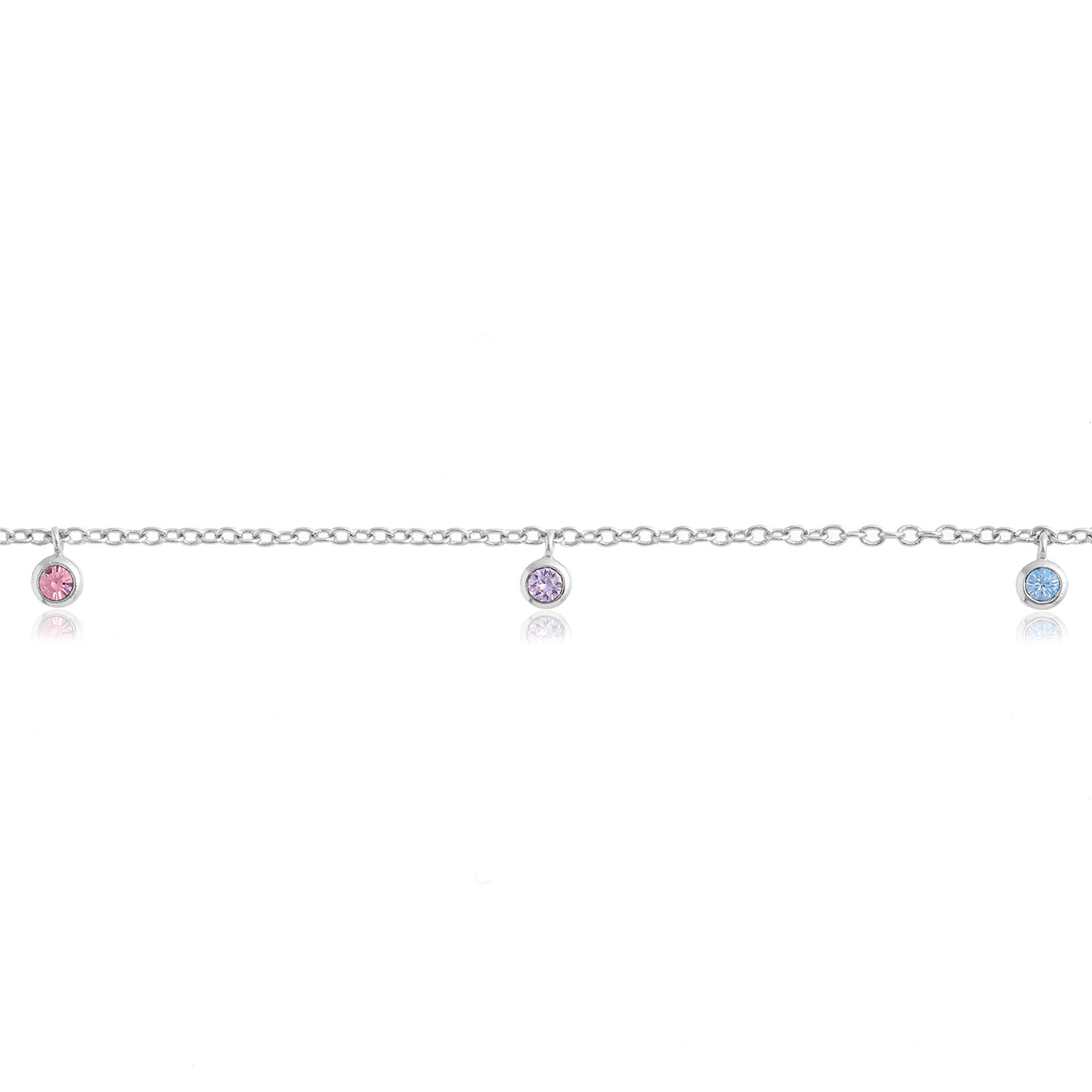 Bracelet à breloques Rainbow argent