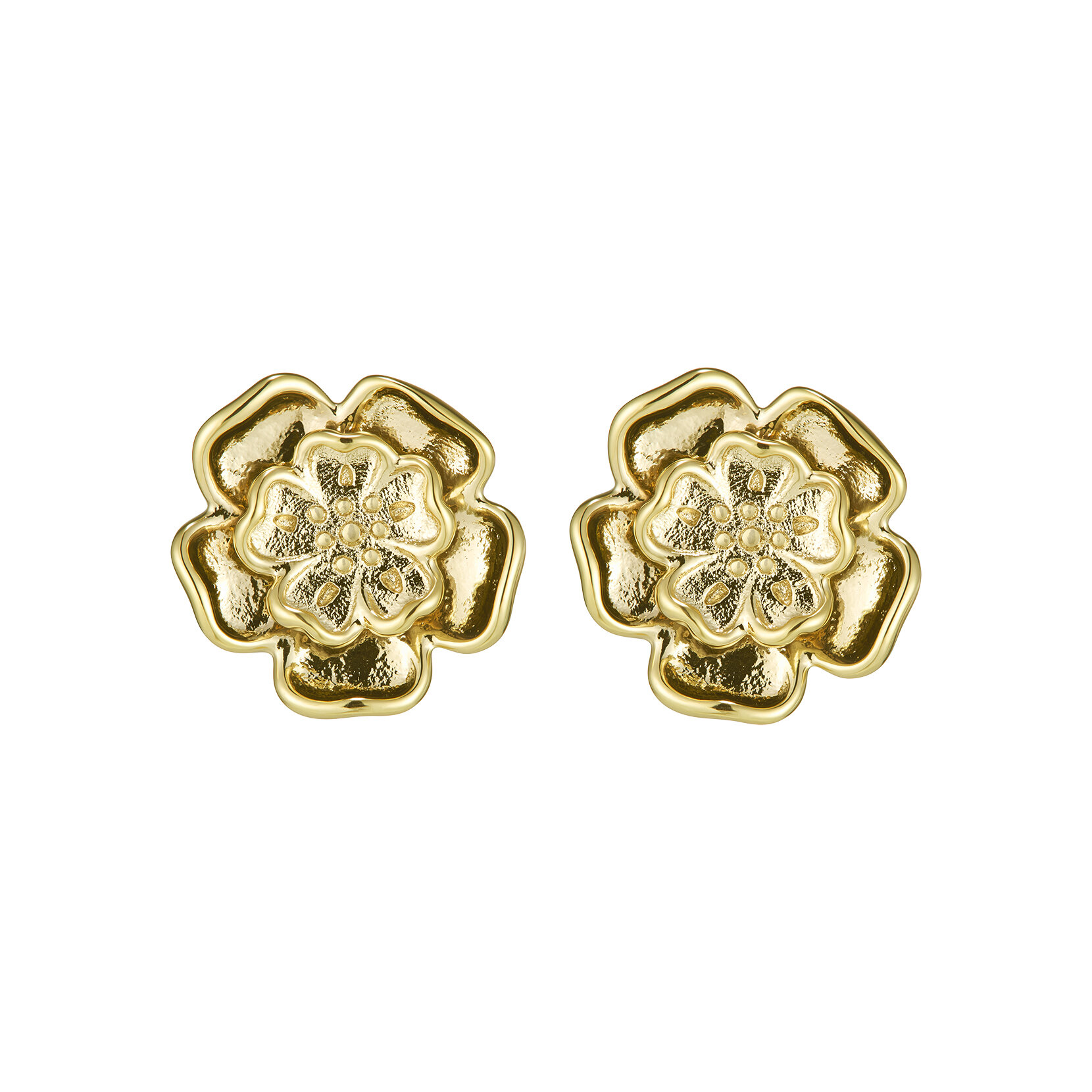 Clous d’oreille Tudor Rose Or plaqué