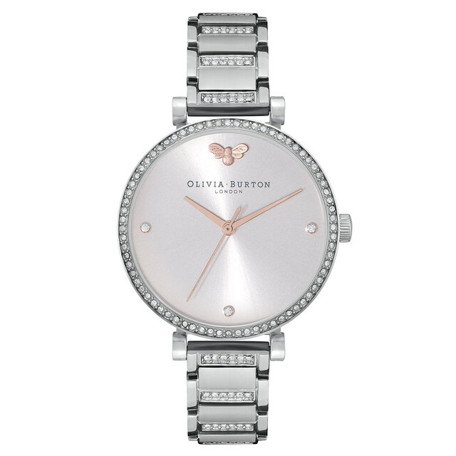 Montre Belgrave Tbar gris à bracelet argent 32 mm