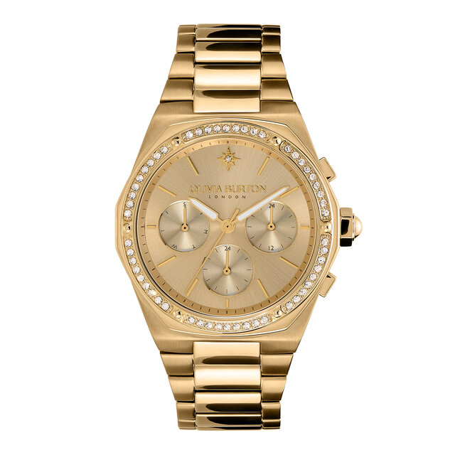 38mm Hexa Multi-Function Champagne & Gold Bracelet Watch