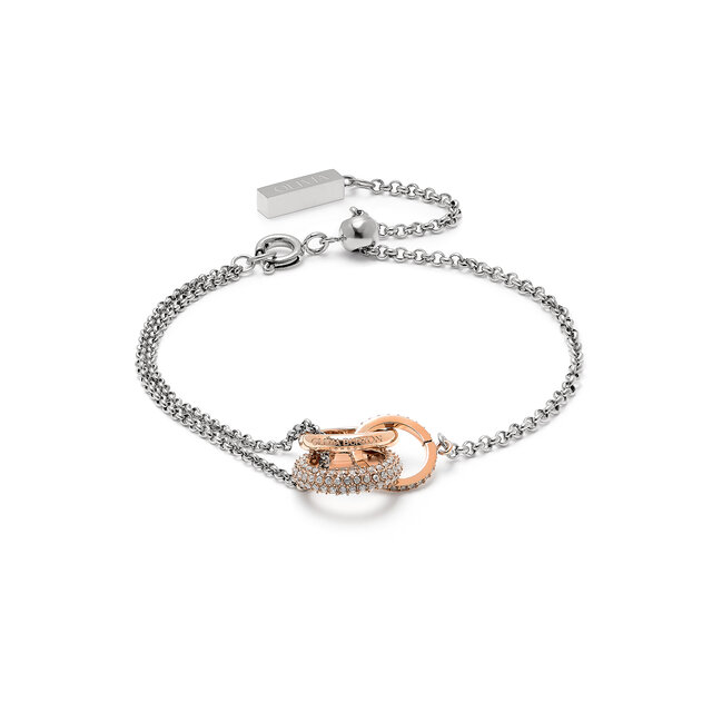 Entwine Silver & Rose Gold Bracelet
