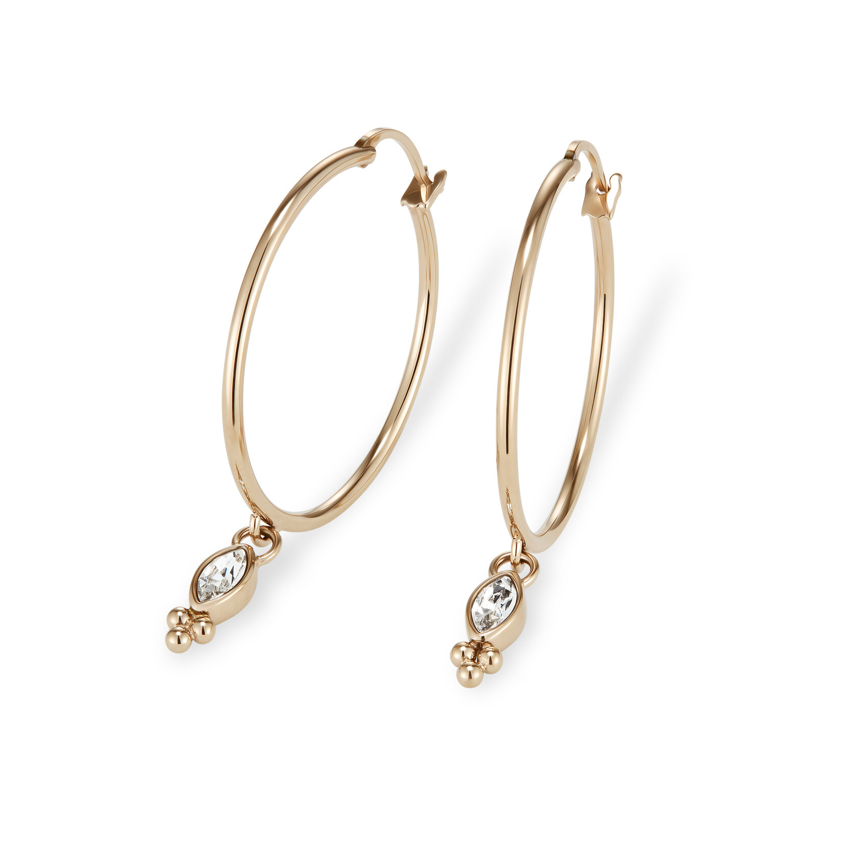 Dainty Rose Gold Plated Hoop Earrings
