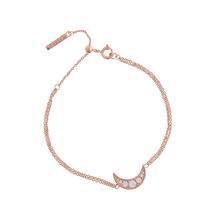 Bracelet Celestial Sparkle Crescent Moon or rose