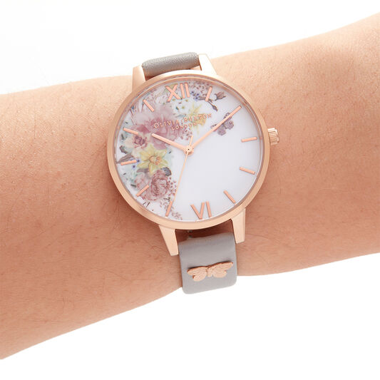 Enchanted Garden Demi Grey Lilac & Rose Gold