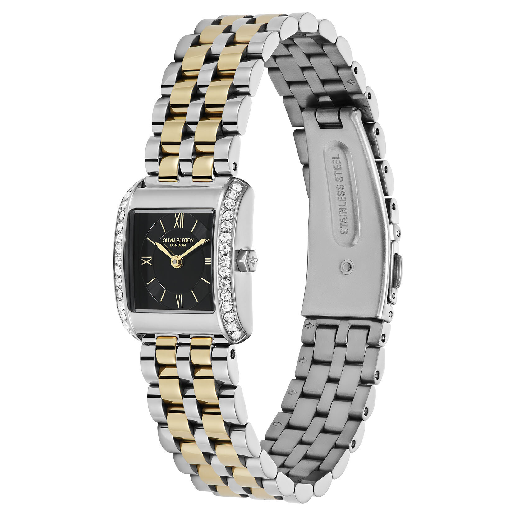 Montre Berkley Noir & Bracelet Bicolore 21mm