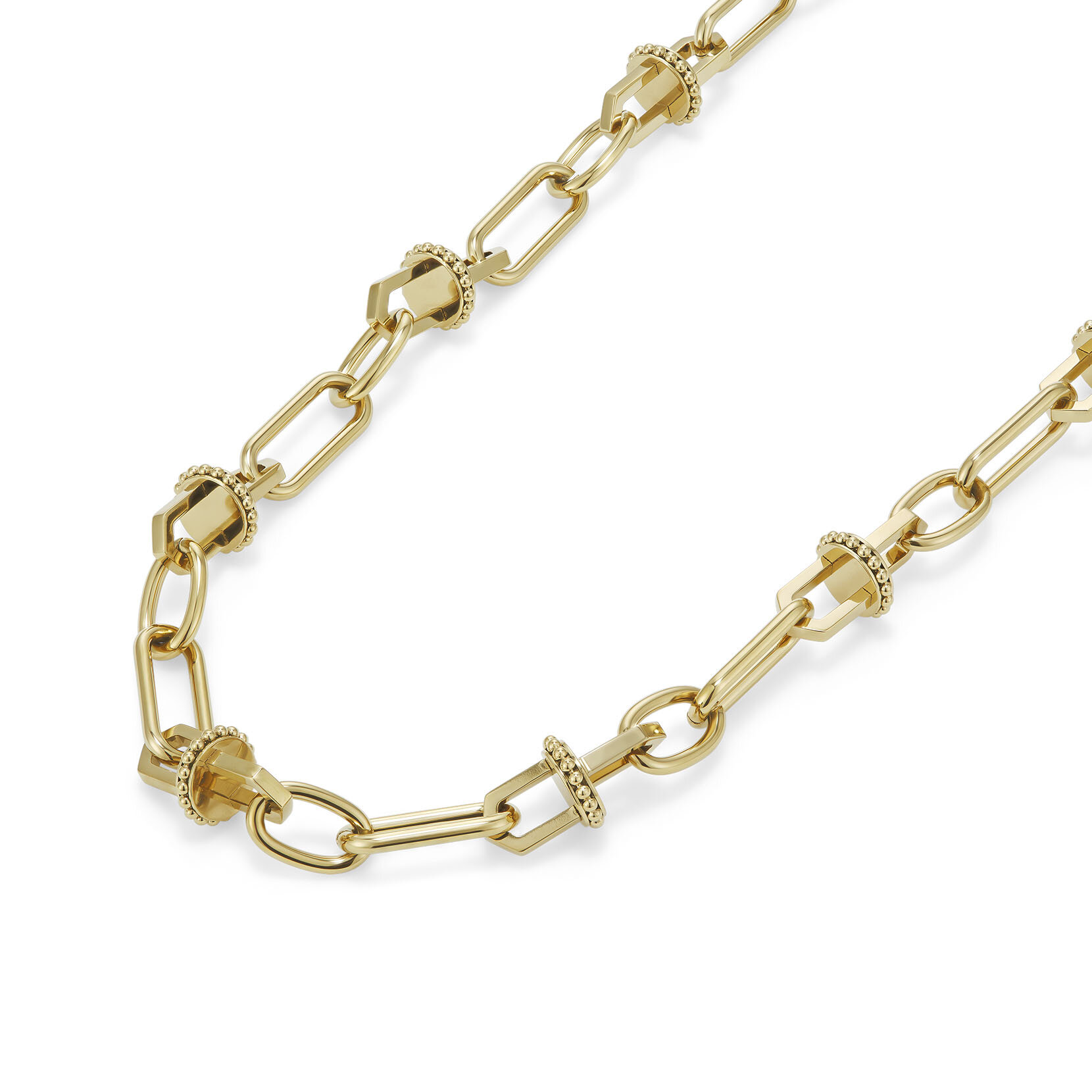 Mini Anchor Link Gold Plated Necklace