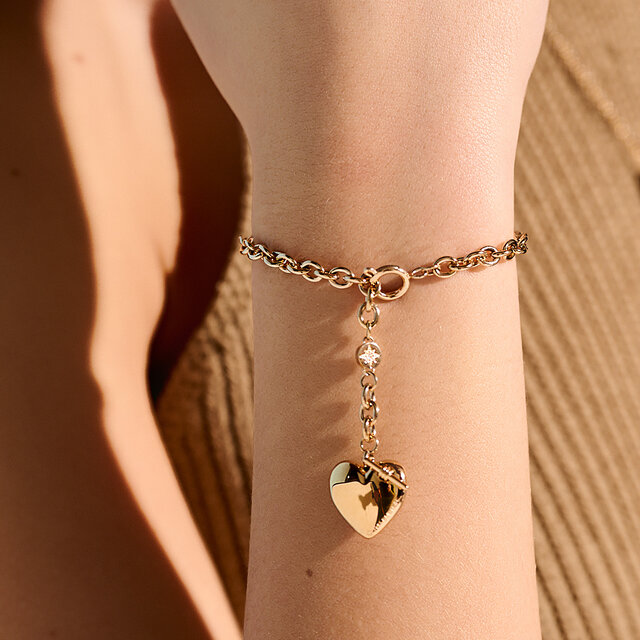 Bracelet Cœur et Nœud Or