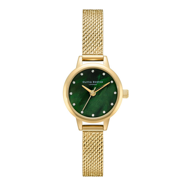 23mm Green & Gold Mesh Watch