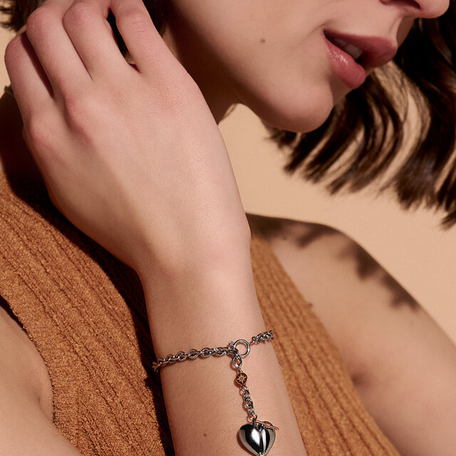Bracelet Cœur et Nœud Argent