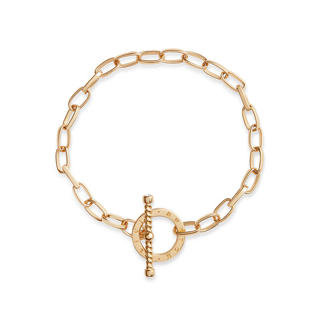 Bejewelled T-Bar Bracelet Gold