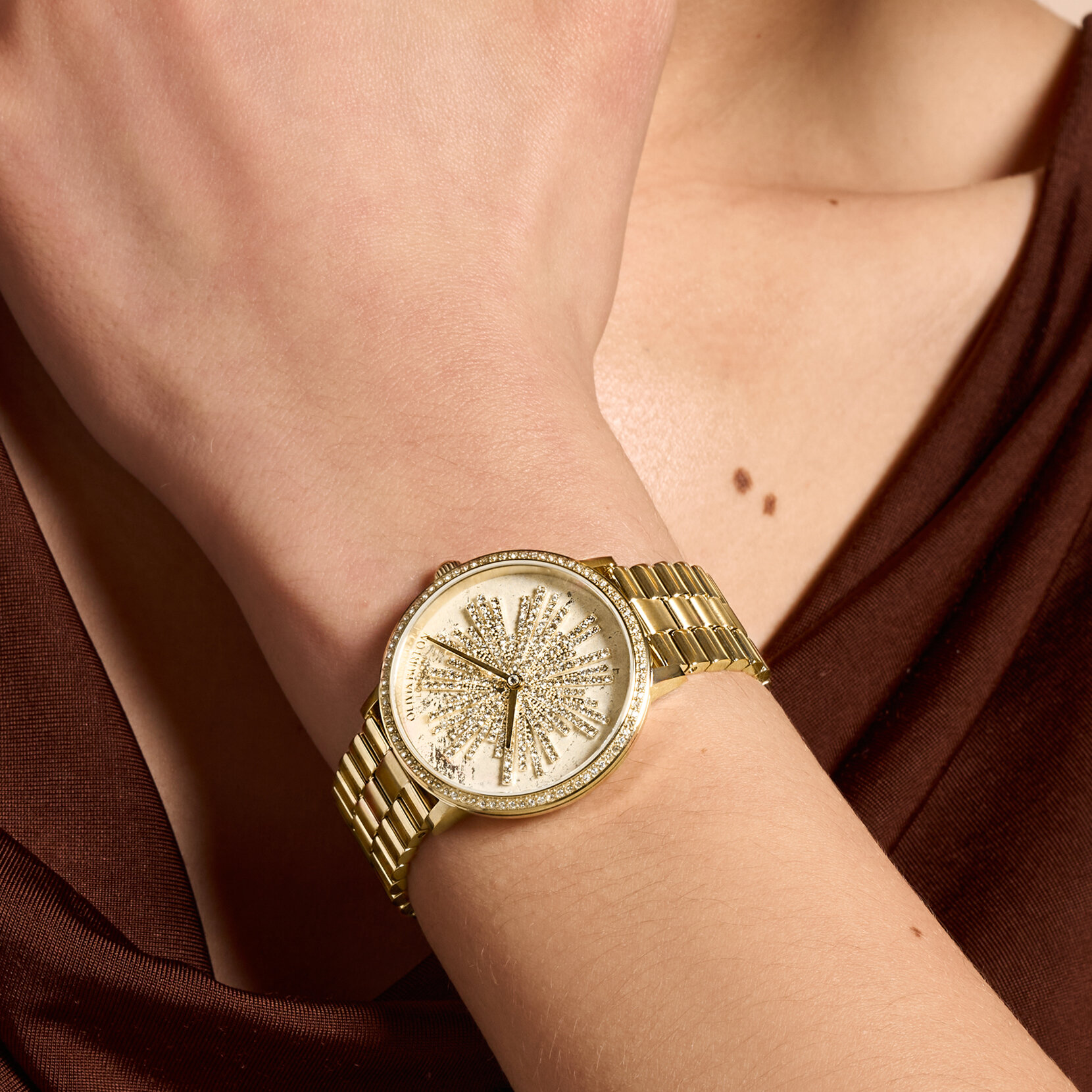 Bracelet de Montre Ice Burst 35mm Ivoire & Or