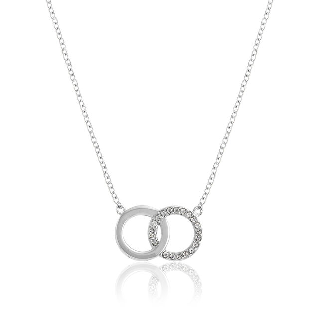 Classic Bejewelled Interlink Necklace Silver