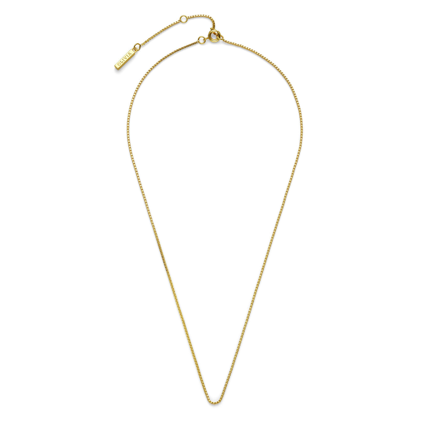 Venetian Gold Plated Box Chain Necklace