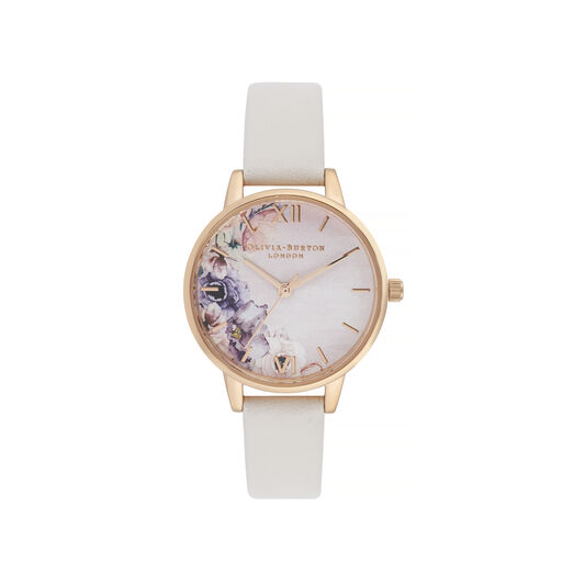 Watercolour Florals Blush & Rose Gold Watch