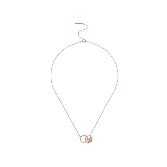 Honeycomb Bee Rose Gold Necklace