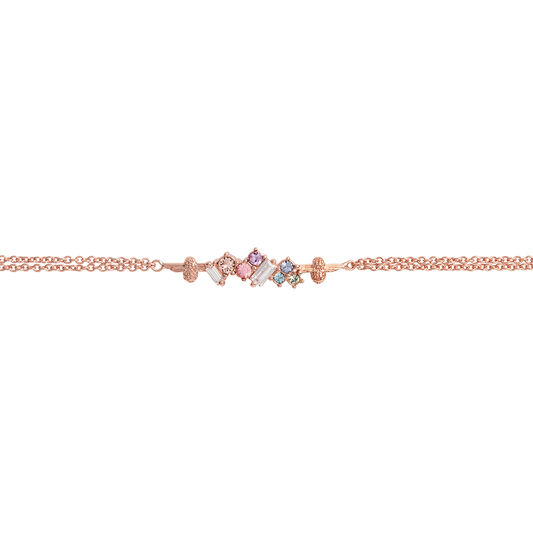 Rainbow Bee Rose Gold Bracelet