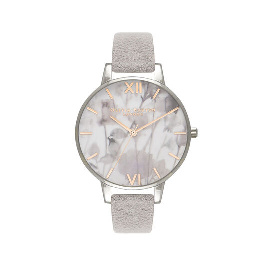 Eco Friendly Grey Lilac, Silver Watch