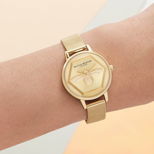 Charity Bee Watch Gold Mesh
