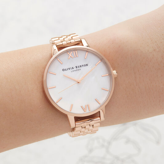 Mother of Pearl Rose Gold Bracelet Watch