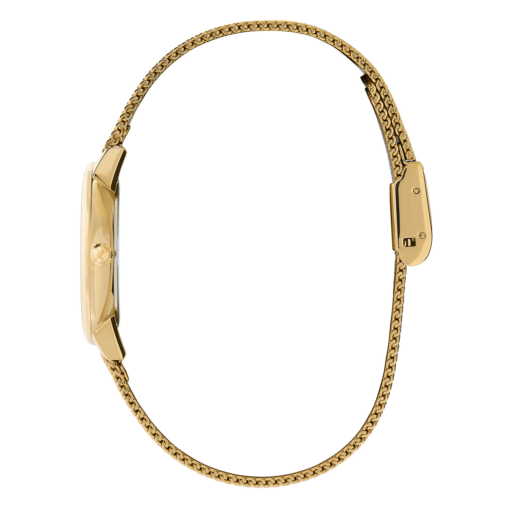 Montre Papillon Ultra Fine avec Bracelet en Maille Or 28 mm