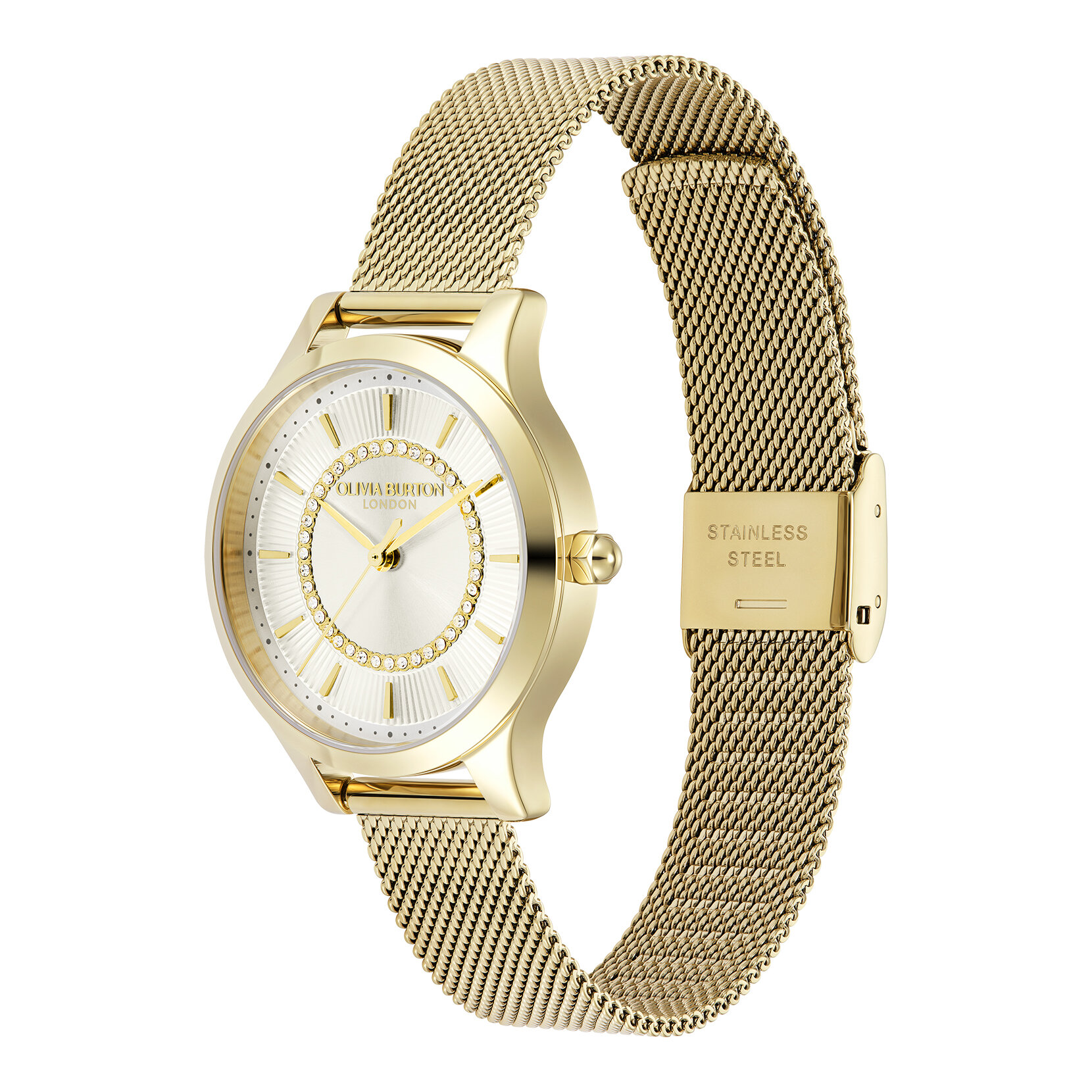 Montre Wonderlust 30mm Ivoire & Maille Or
