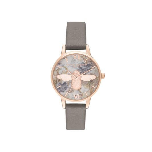 3D Bee Vegan Grey & Rose Gold Watch